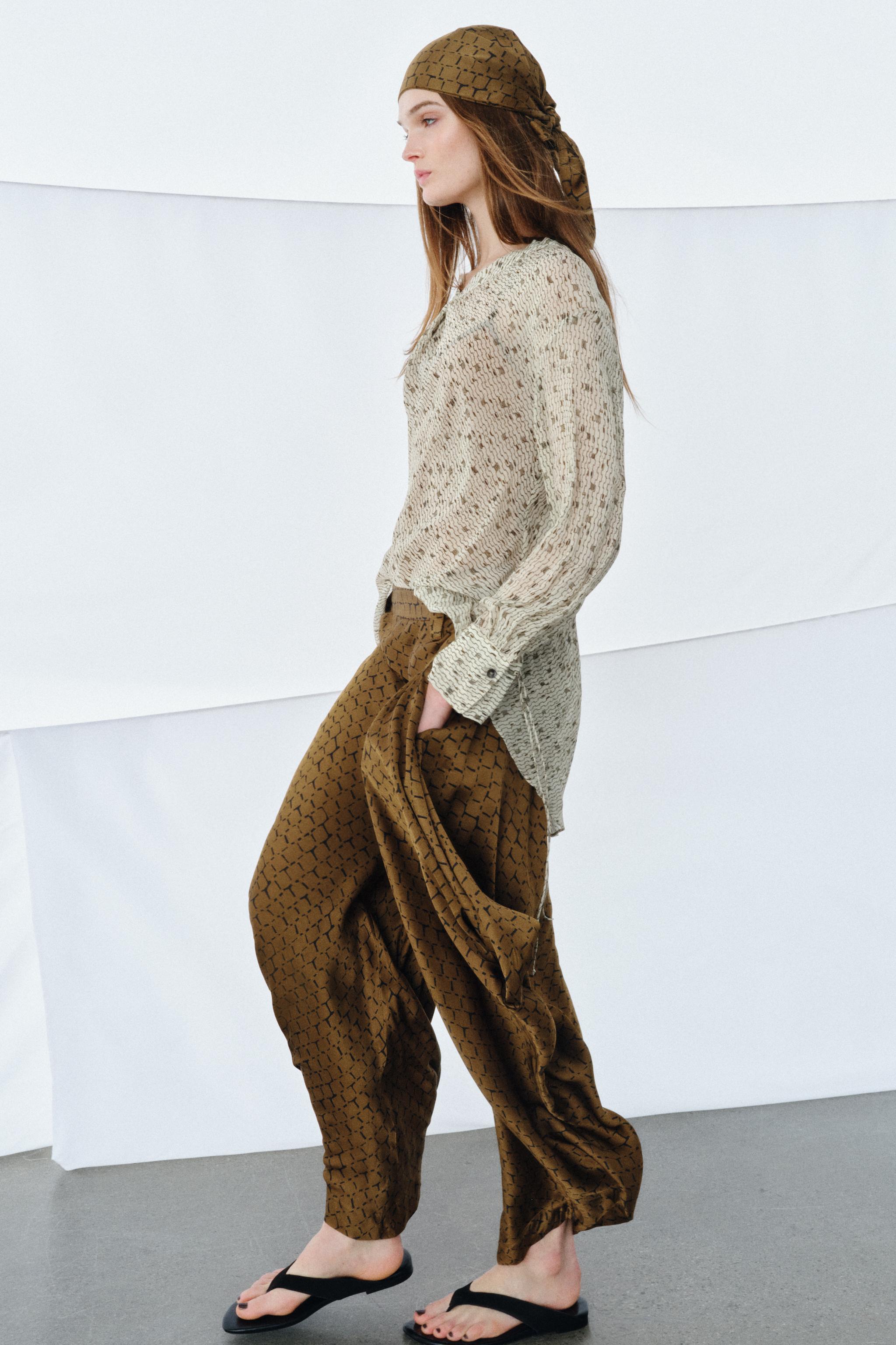 ZW COLLECTION PRINTED FLOWY SHIRT